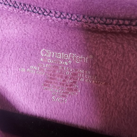 ClimateRight by CuddlDuds Womens Small Purple Soft Fuzzy Long Sleeve Shirt - Picture 6 of 7